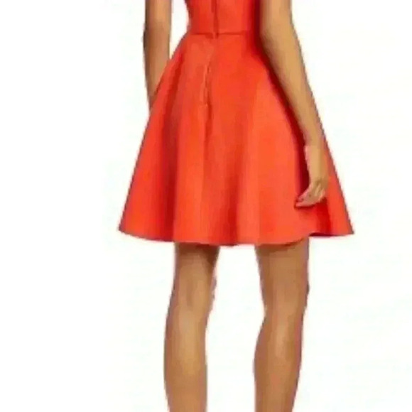 102. Ted Baker London Red Dress ruffled sleeve size 1 - Picture 2 of 10